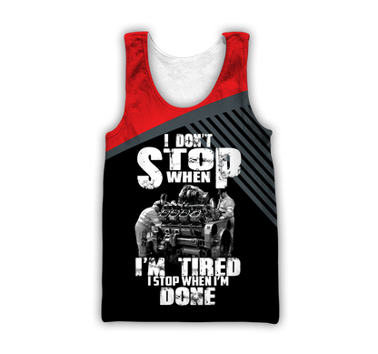 Mechanic I Stop When I'm Done 3D All Over Printed Hoodie For Men and Women TN