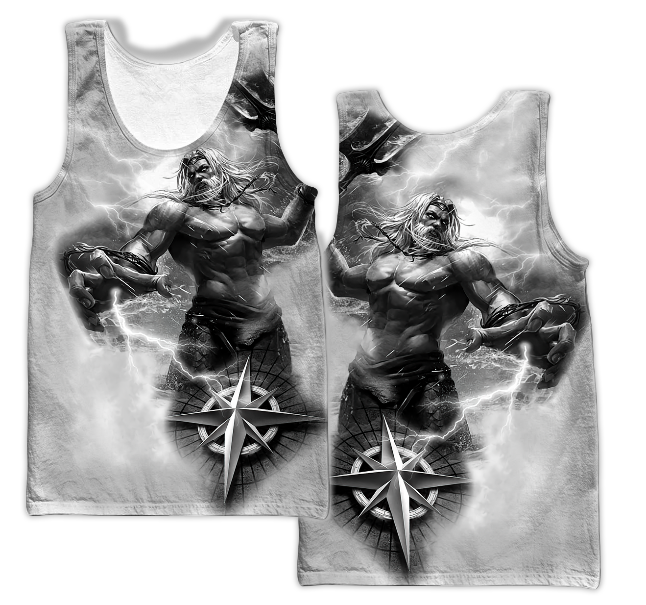Poseidon Tattoo 3D All Over Printed Shirts HAC040601
