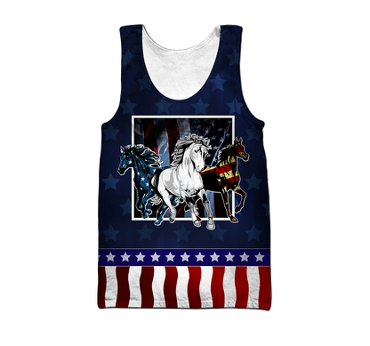 Horses Flag 3D All Over Printed Shirts Pi16062001