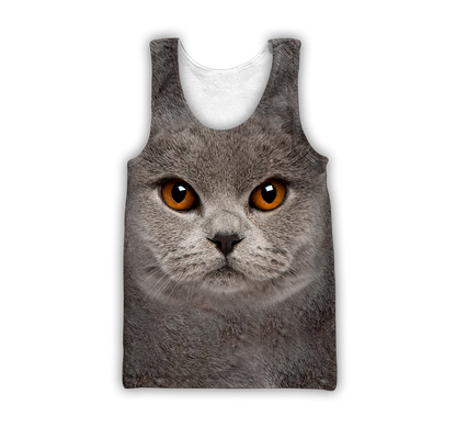 British Shorthair Cat face hair premium hoodie sweatshirt cover
