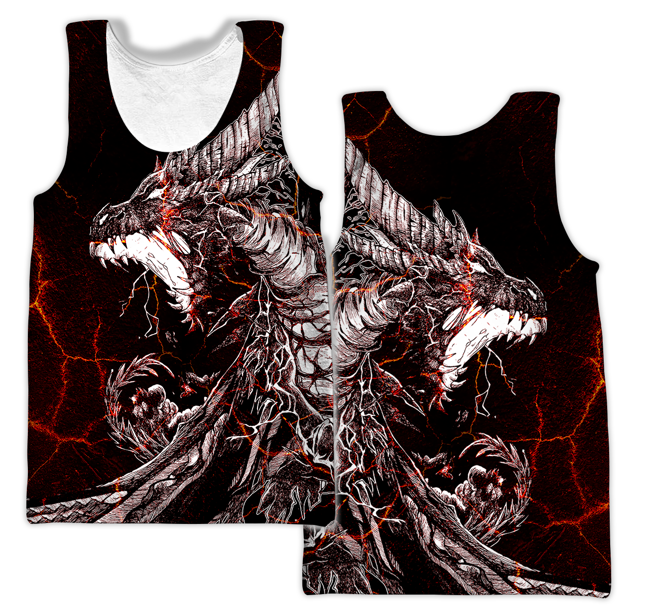 Red Black Tattoo Dragon Hoodie T Shirt For Men and Women HAC190502-NM-Apparel-NM-Tank Top-S-Vibe Cosy™