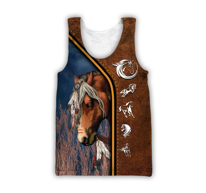 Love Horse 3D All Over Printed Shirts TR0705203-Apparel-MP-Tank Top-S-Vibe Cosy™