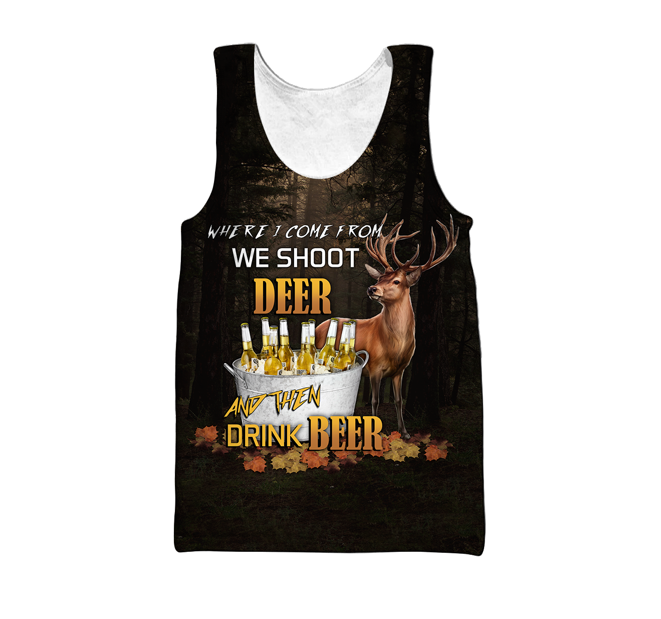 Hunting Deer and Drinking Beer 3D All Over Print Hoodie