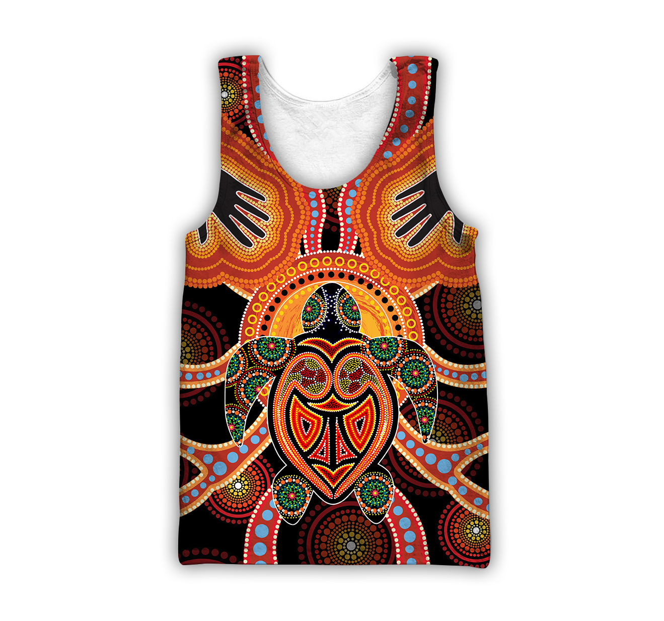 Aboriginal Turtle Touch the Sun Bedding Set, Australia Indigenous Painting Art shirts for men and women