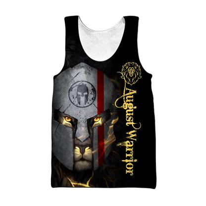 August Spartan Lion Warrior 3D All Over Printed Unisex Shirt