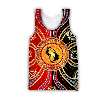Aboriginal Kangaroo Australia Indigenous Painting Art shirts for men and women