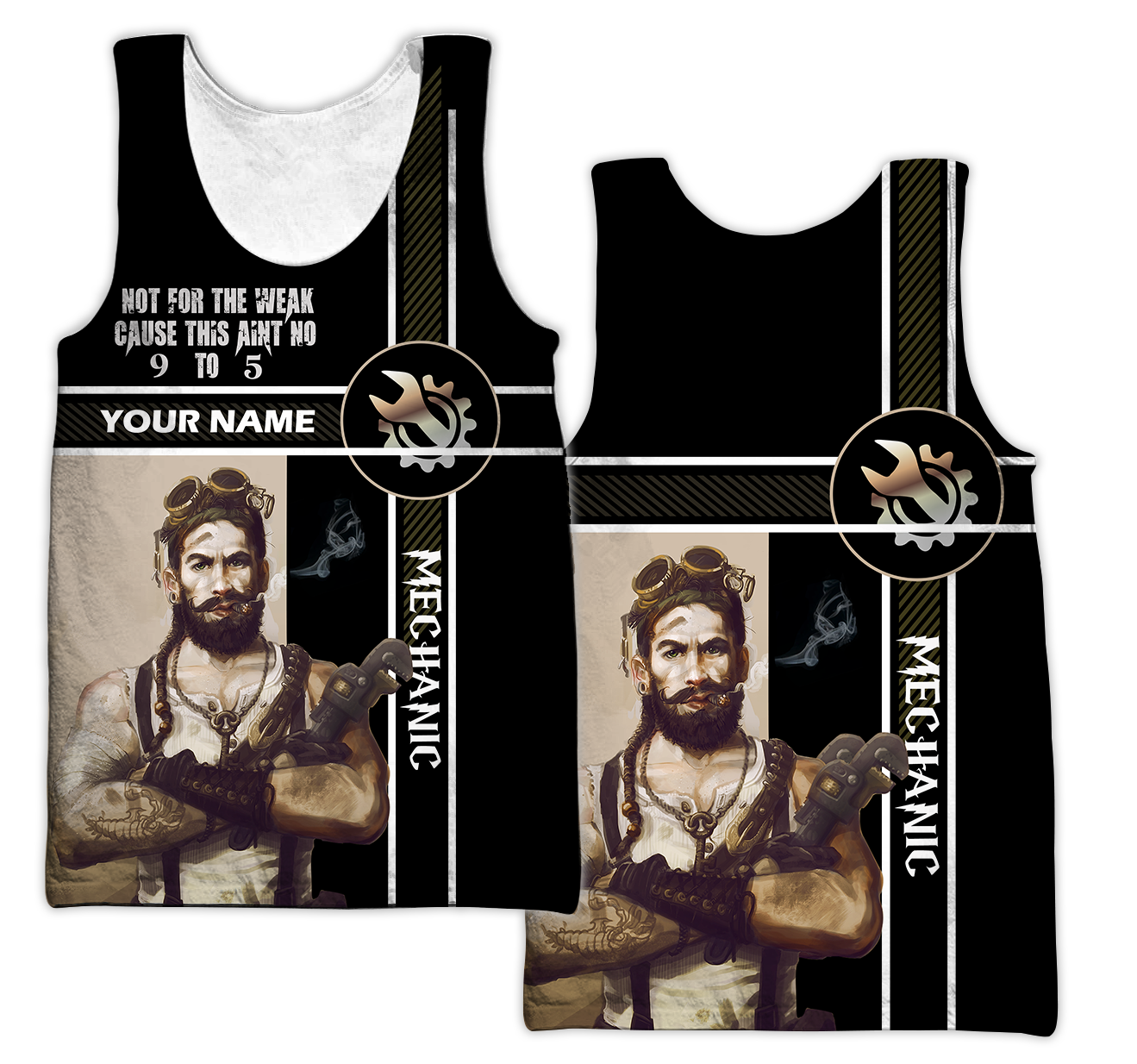 Mechanic Steampunk All Over Printed Hoodie For Men and Women TN