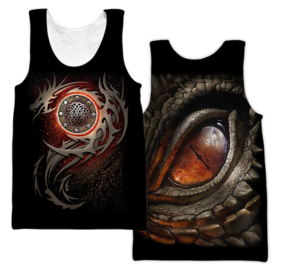 3D Armor Tattoo and Dungeon Dragon Hoodie Pi150101-Apparel-NM-Men's tank top-S-Vibe Cosy™