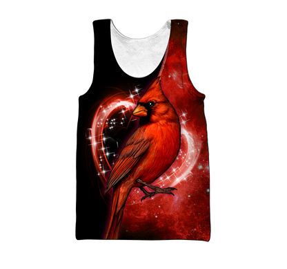 Cardinal Birds Red Color shirts dress shorts for men and women