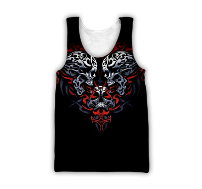 Premium Unisex All Over Printed Confronting Skulls Shirts MEI