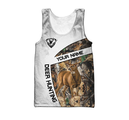 Deer Hunting Customize Name White 3D hoodie shirt for men and women