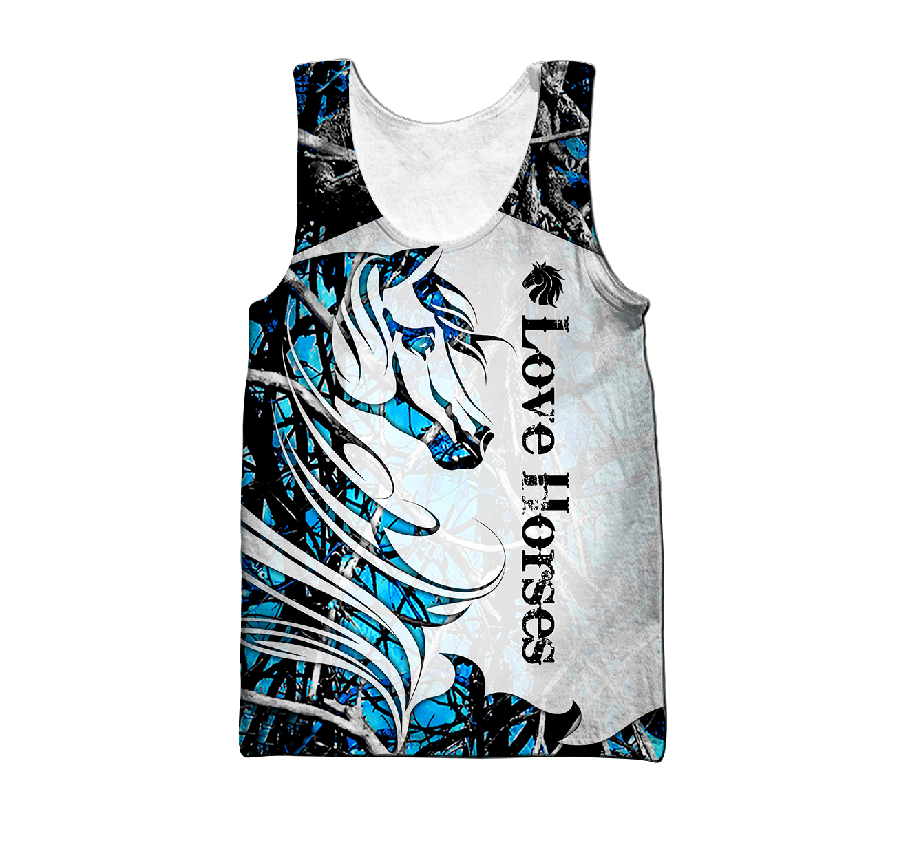 Horse Camo Blue Pattern 3D All Over Printed Shirts Pi050502 - Amaze Style™-Apparel