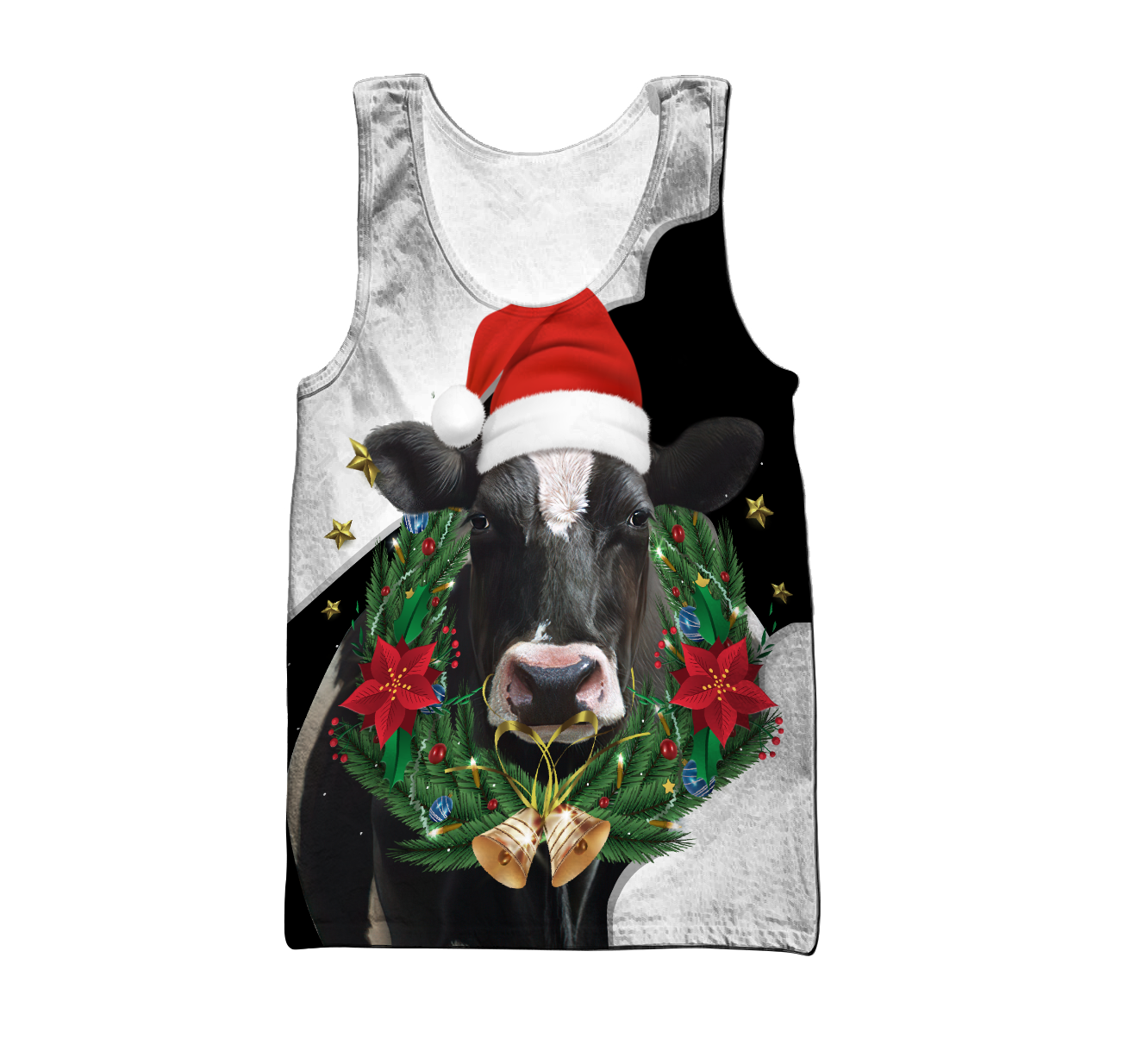Dairy Cattle Mery Christmas 3D All Over Printed Shirts For Men And Woman