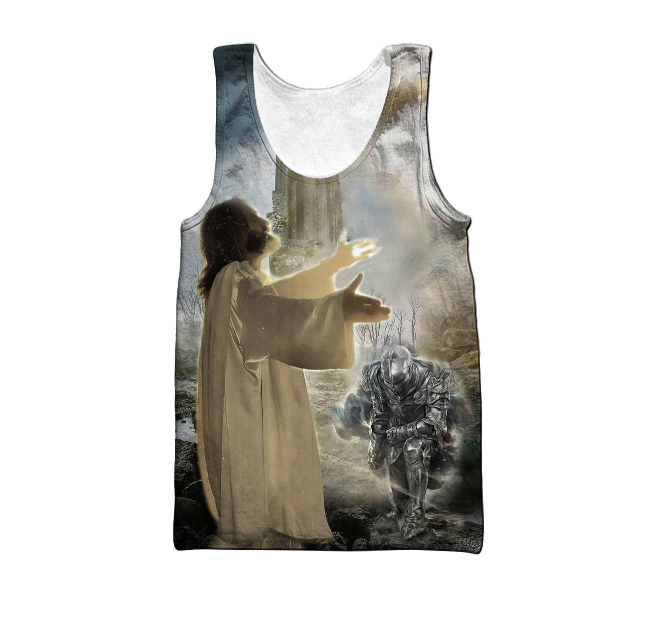 Jesus and Knight templar 3D all over printed for men and women HHT07092018