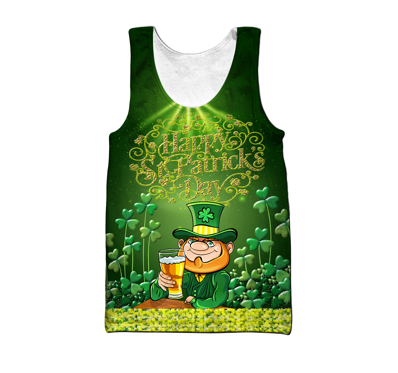 Happy St Patrick's Day Irish Hoodie T-Shirt Sweatshirt for Men and Women Pi170205-Apparel-NM-Men's tank top-S-Vibe Cosy™