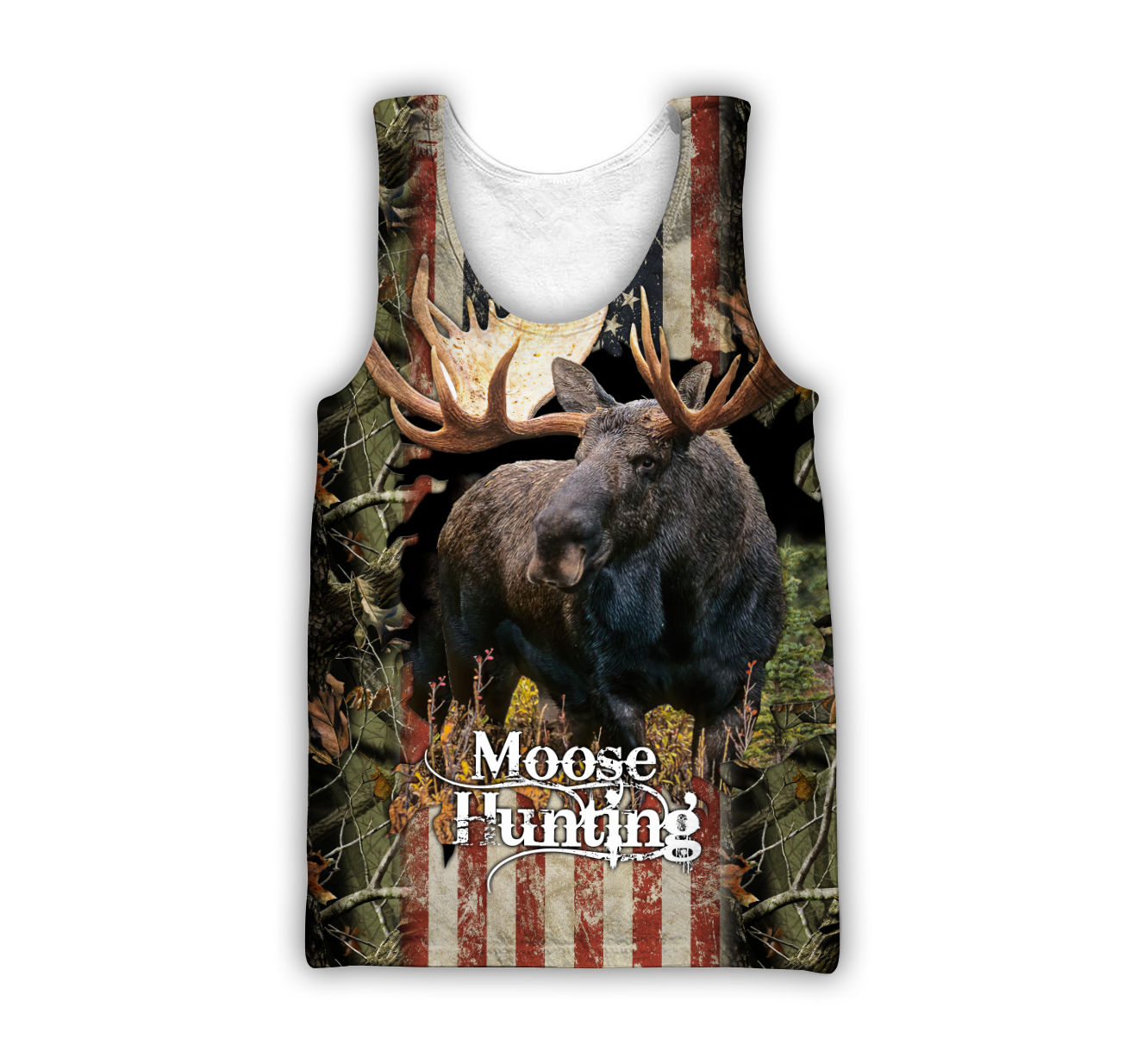 Personalized Name American Moose Hunting 3D All Over Printed Shirts