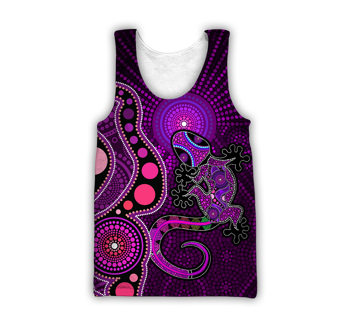 Aboriginal Australia Indigenous Purple The Lizard and The Sun shirts for men and women