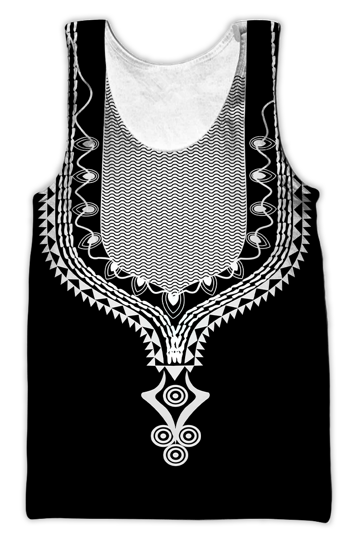 African Culture Dashiki Pattern Unisex Deluxe Hoodie ML