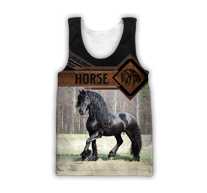 Premium Friesian Horse 3D All Over Printed Unisex Shirts