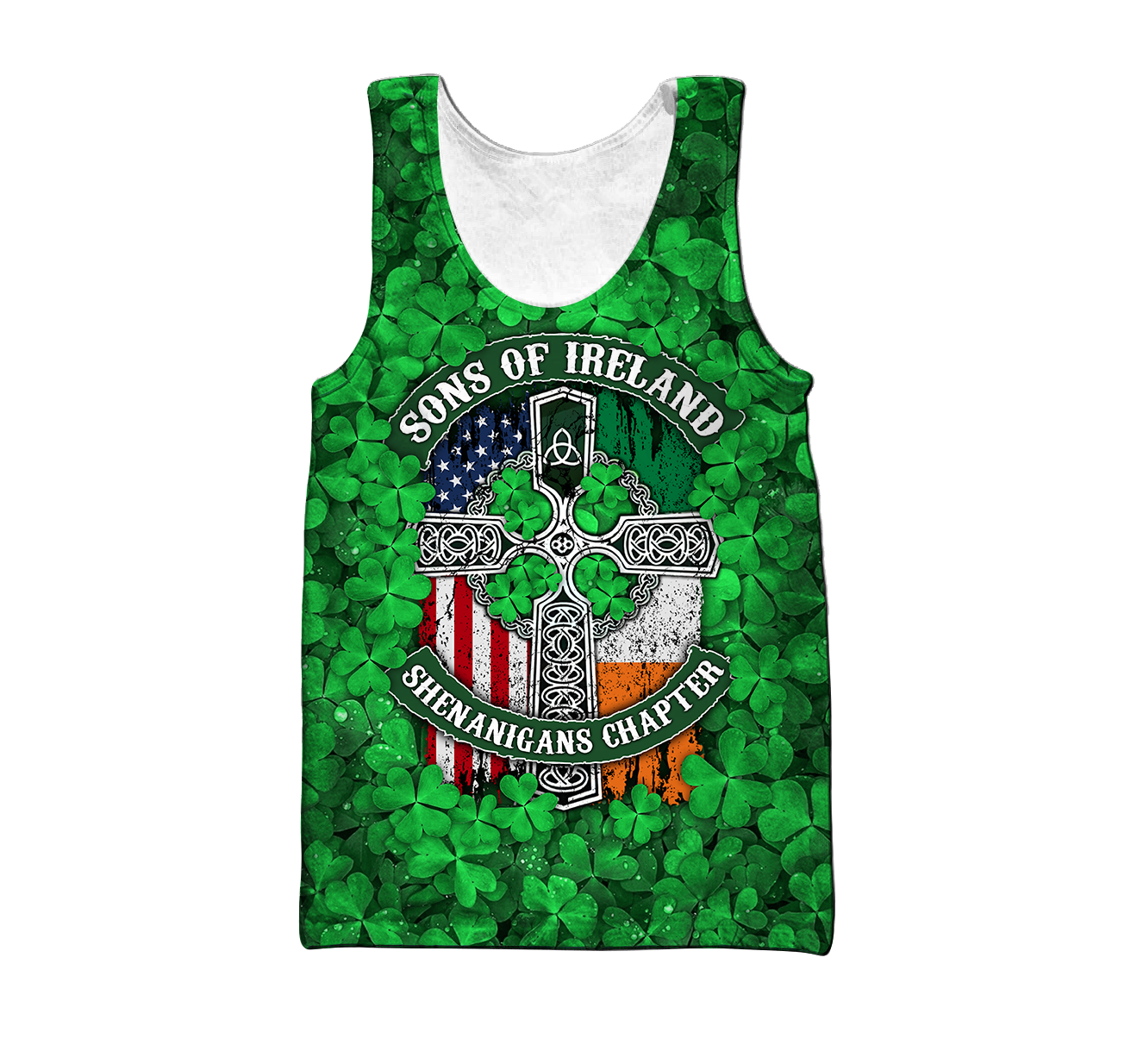 Happy St Patrick's Day Irish Hoodie T-Shirt Sweatshirt for Men and Women Pi170203-Apparel-NM-Men's tank top-S-Vibe Cosy™