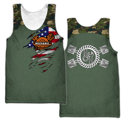 Mechanic Camo 3D All Over Printed Hoodie For Men and Women TN