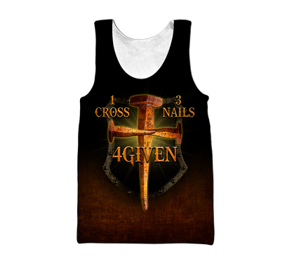 1 Cross 3 Nails 4 Given  3D All Over Printed Shirts For Men and Women Pi30062002