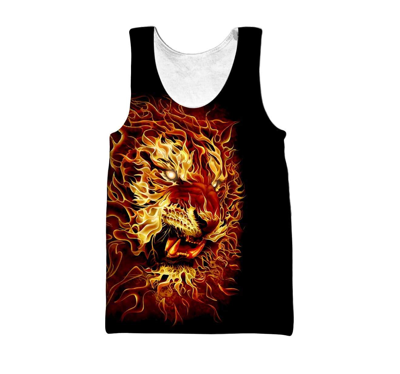 Firer Tiger 3D Over Printed Hoodie Cloak for Men and Women-ML