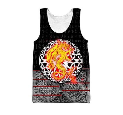 Nidhogg Viking Tattoo 3D Over Printed Hoodie Cloak for Men and Women-ML