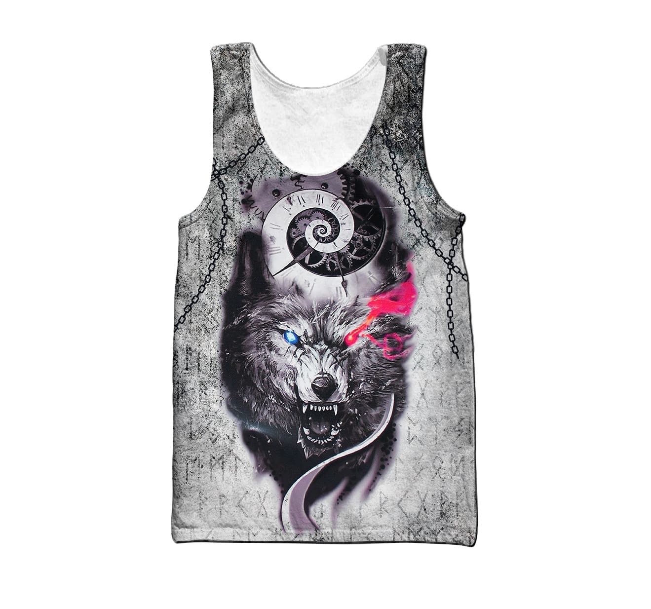Gray Wolf Tattoo 3D Over Printed Hoodie for Men and Women-ML