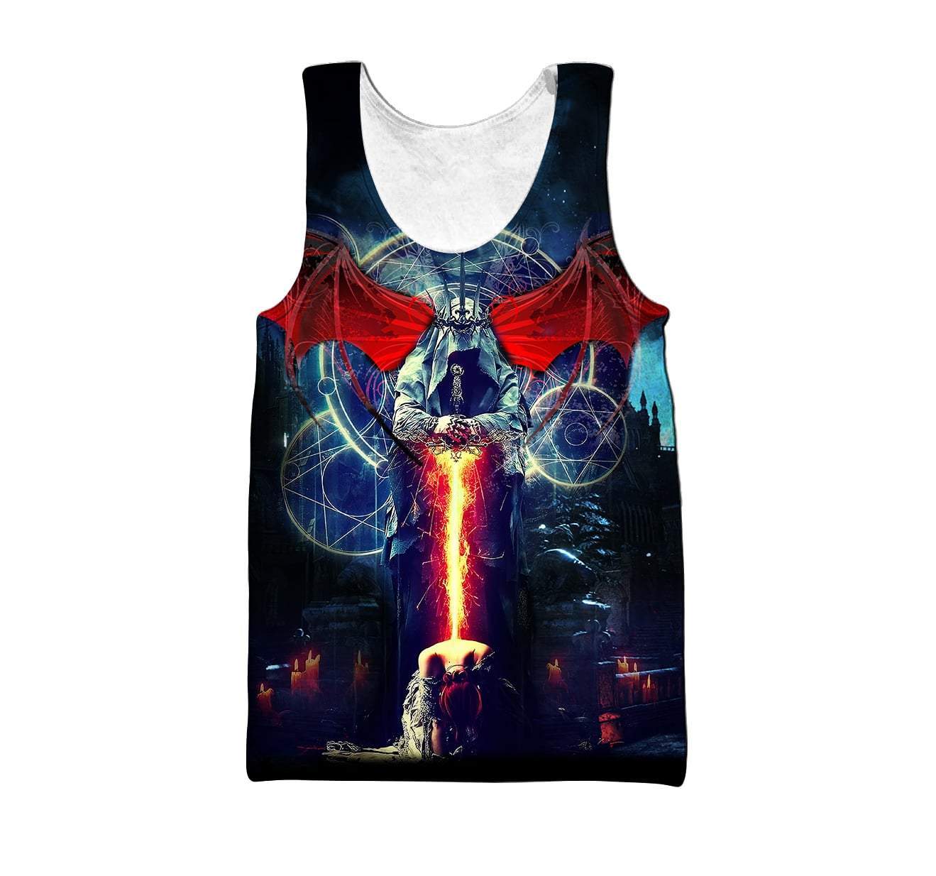 Death & Live Gothic Art  3D Over Printed Hoodie for Men and Women-ML