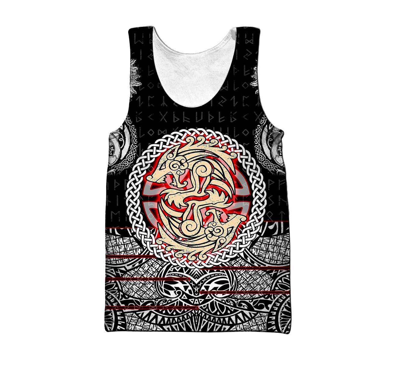 Fenrir Viking Tattoo 3D Over Printed Hoodie for Men and Women-ML