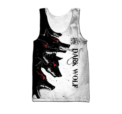 Dark Wolf 3D Over Printed Hoodie for Men and Women-ML