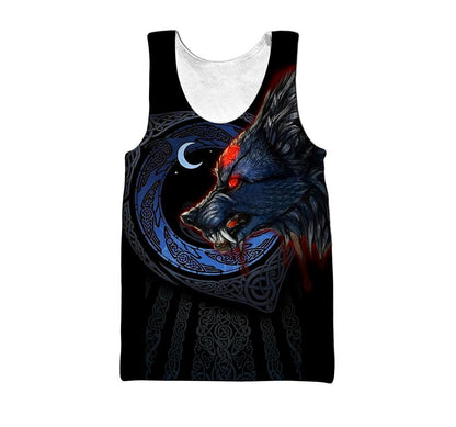 Fenrir Viking Wolf 3D Over Printed Hoodie for Men and Women-ML