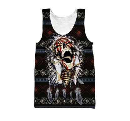 Love skull native 3D all over printed for man and women QB06122002