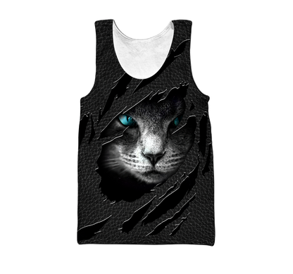 Hiden Cat Black cat 3D printed shirts for men and women