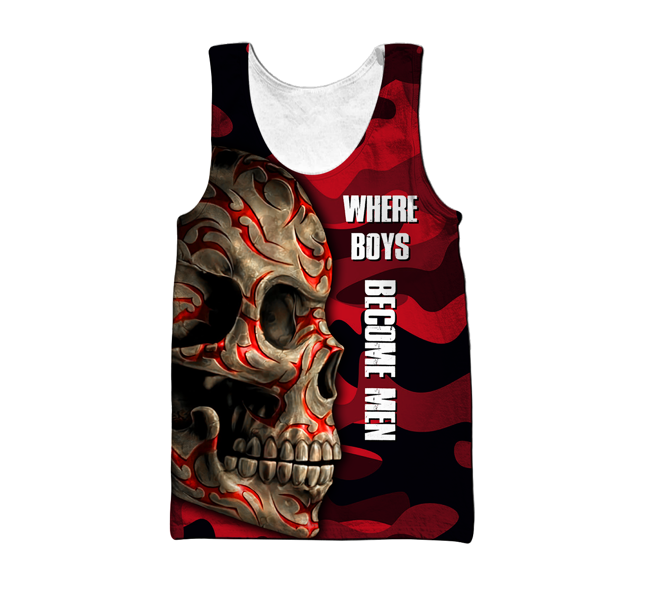 Love Skull tattoos red 3D all over printed for man and women QB06062003S