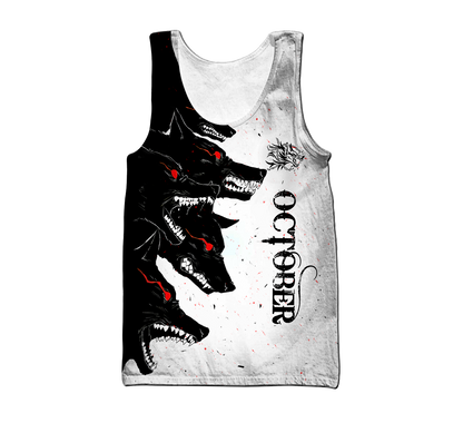 The Dark Wolf October 3D All Over Printed Unisex Deluxe Hoodie ML