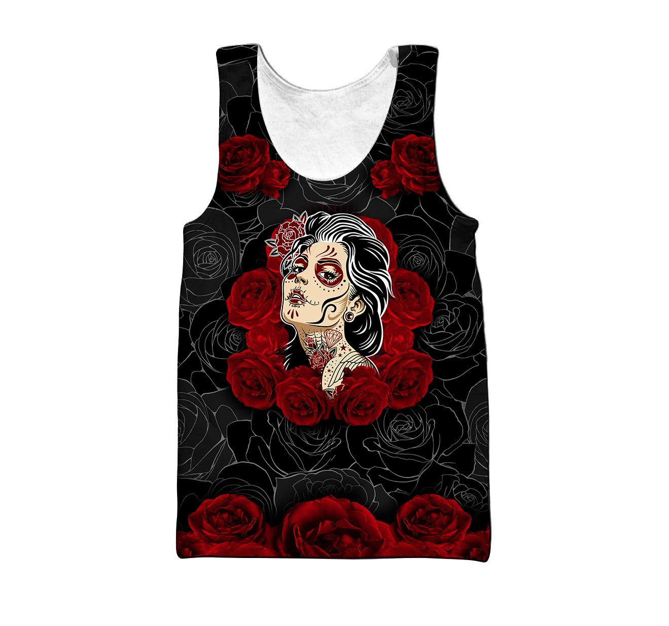 Love Rose And Skull 3D all over for man and women QB05122001 - Amaze Style™-Apparel