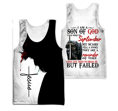 September Guy - Son of God Custome Name 3D All Over Printed Shirts For Men and Women MH141120S9
