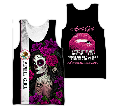 April Girl Customize Name 3D All Over Printed Hoodie