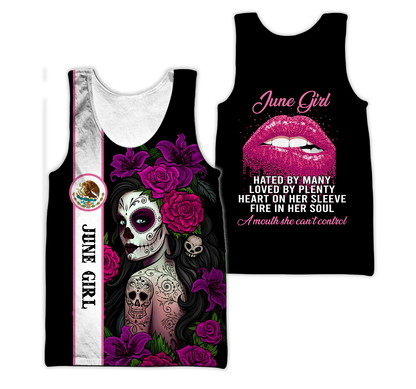 June Girl Customize Name 3D All Over Printed Unisex Hoodie