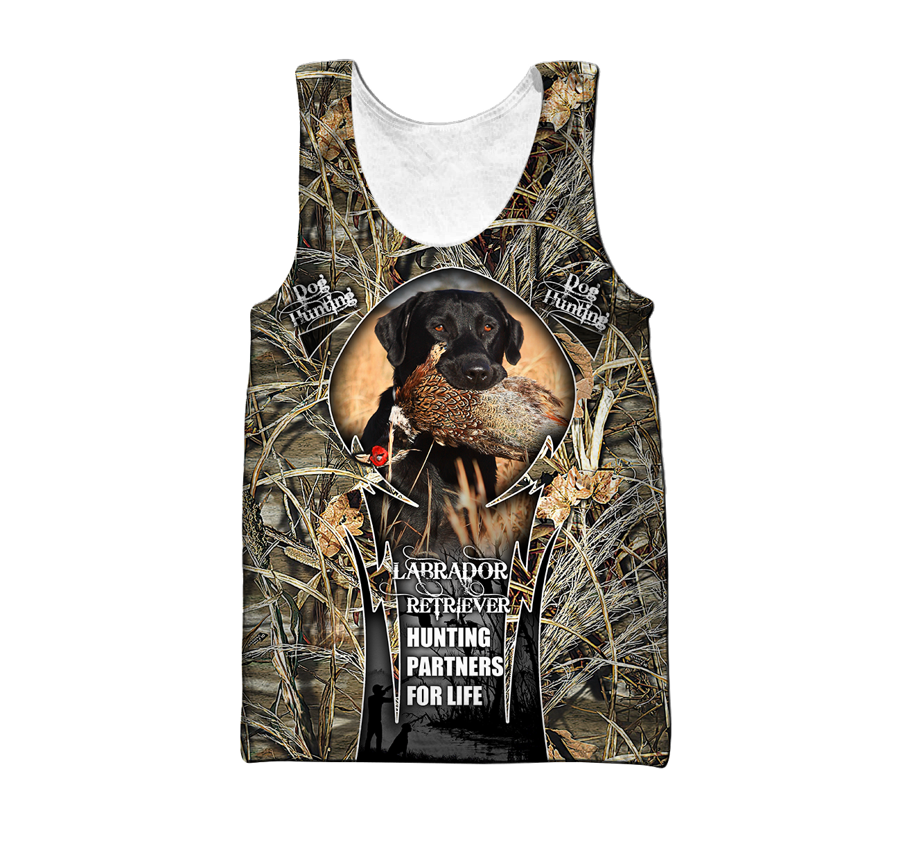 Hunting Labrador 3D Over Printed Unisex Deluxe Hoodie ML