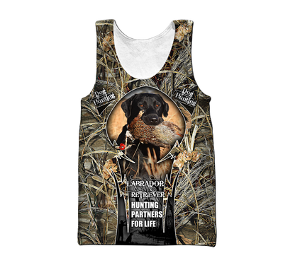Hunting Labrador 3D Over Printed Unisex Deluxe Hoodie ML
