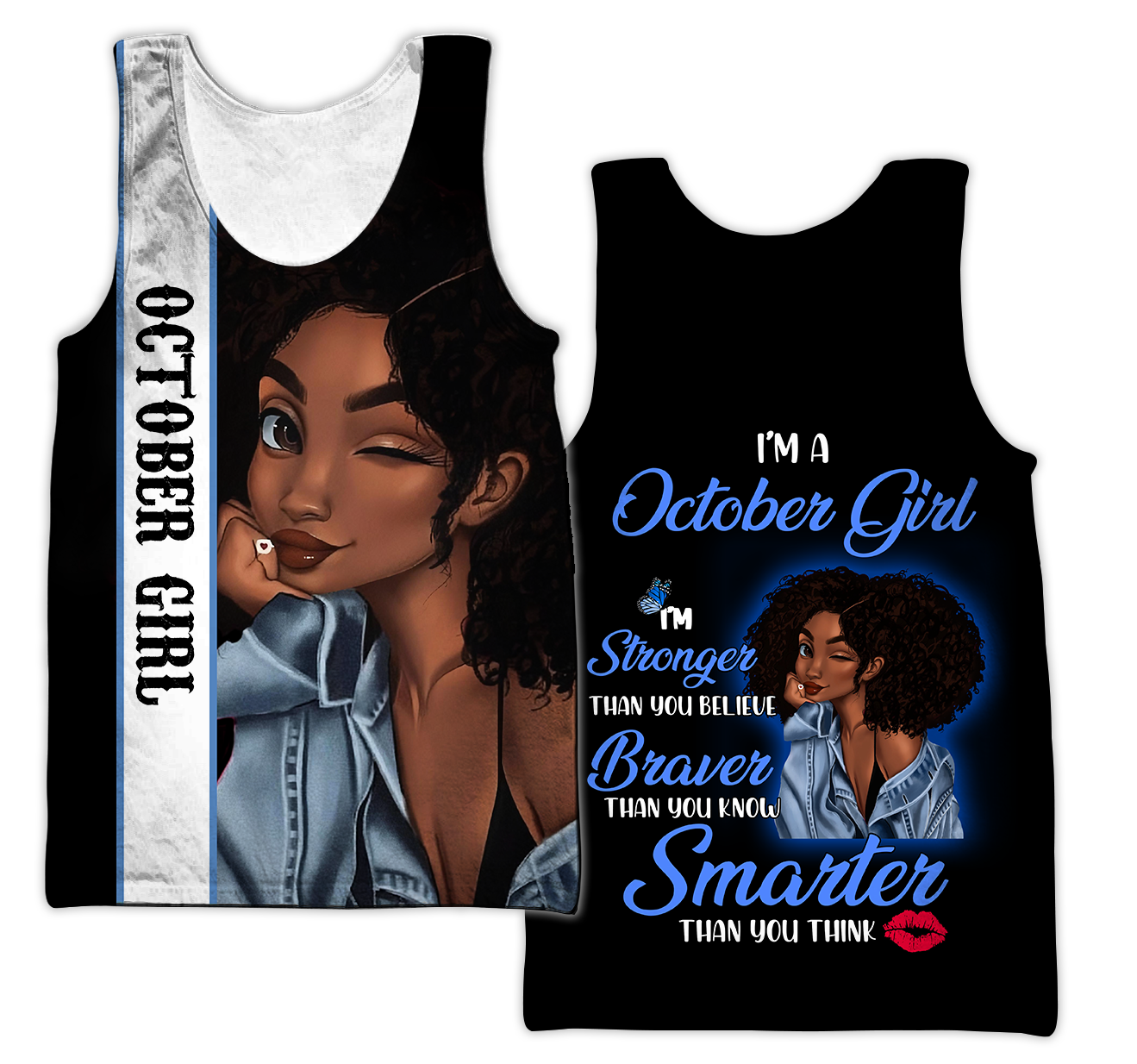 October Girl 3D All Over Printed Shirts For Women