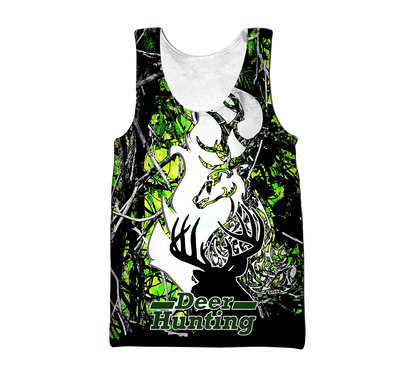 Light Green Deer Hunting 3D All Over Printed Shirts For Men HHT10092029-LAM