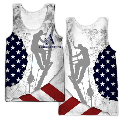 Premium Unisex All Over Printed Flag Pattern Arborist Shirts MEI