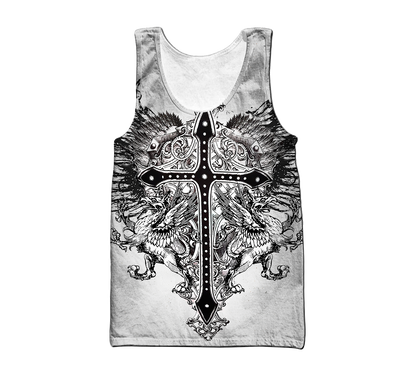 Cross Tattoo Hoodie 3D All Over Printed Shirts HHT15092001-LAM