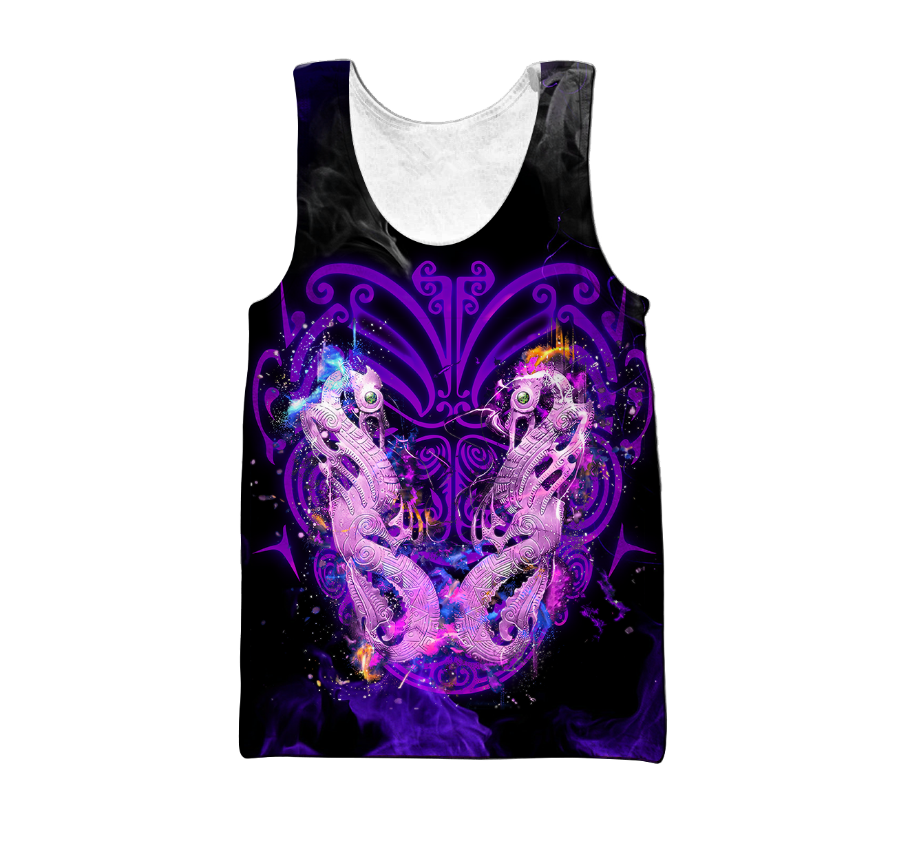 Maori moko manaia new zealand 3d all over printed shirt and short for man and women MH0407201