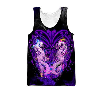 Maori moko manaia new zealand 3d all over printed shirt and short for man and women MH0407201