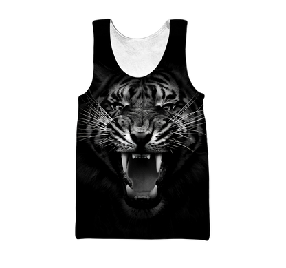 Tiger Back And White 3D All Over Printed Shirts For Men and Women DQB08202004